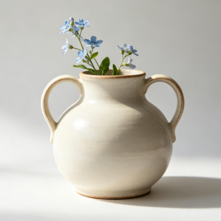 Two-handled ceramic vase